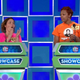 A pair of contestants try to keep their composure as they are presented with a dazzling array of prizes during The Price Is Right's Showcase round (not the Showcase Showdown).